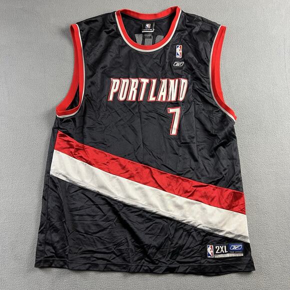 Reebok NBA Portland Trail Blazers Jersey Mens 2XL Black Brandon Roy #7 Athletic - Picture 1 of 8